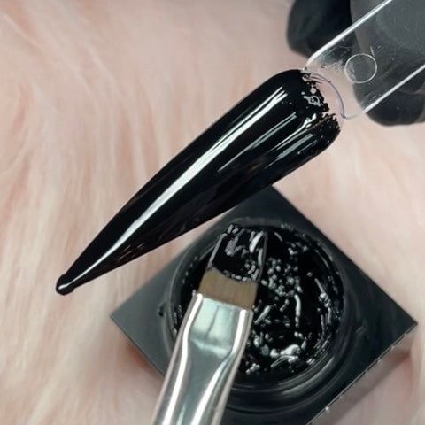 5g jar black thick gel polish - 2