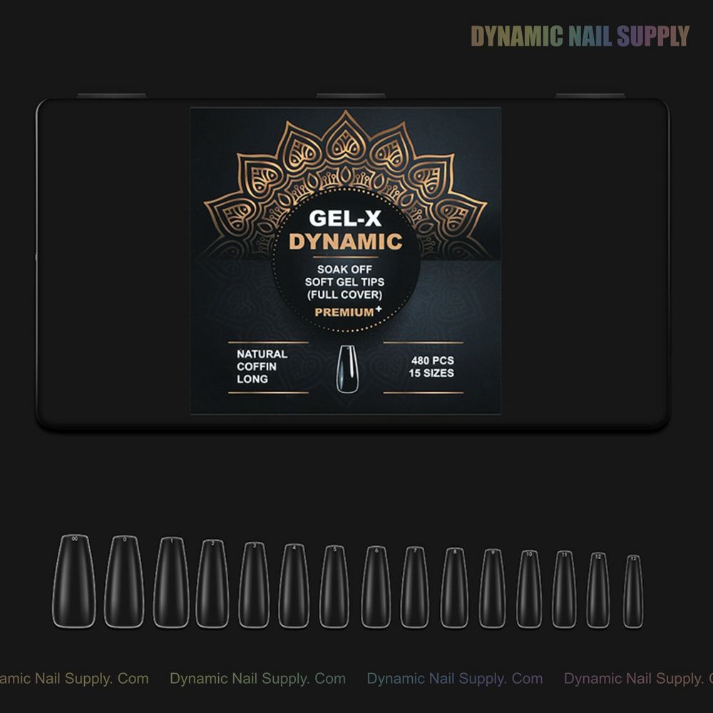 clear long coffin gel tips box - 11