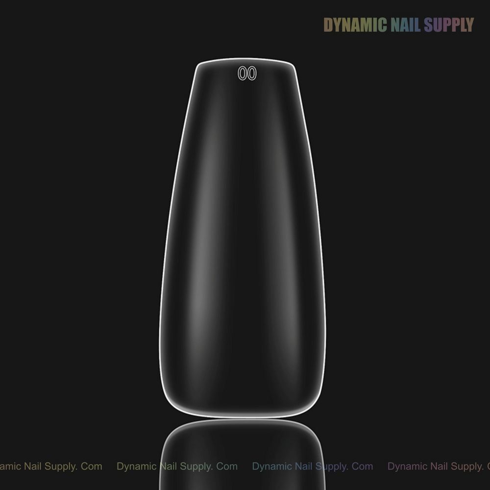 clear long coffin gel tips box - 9