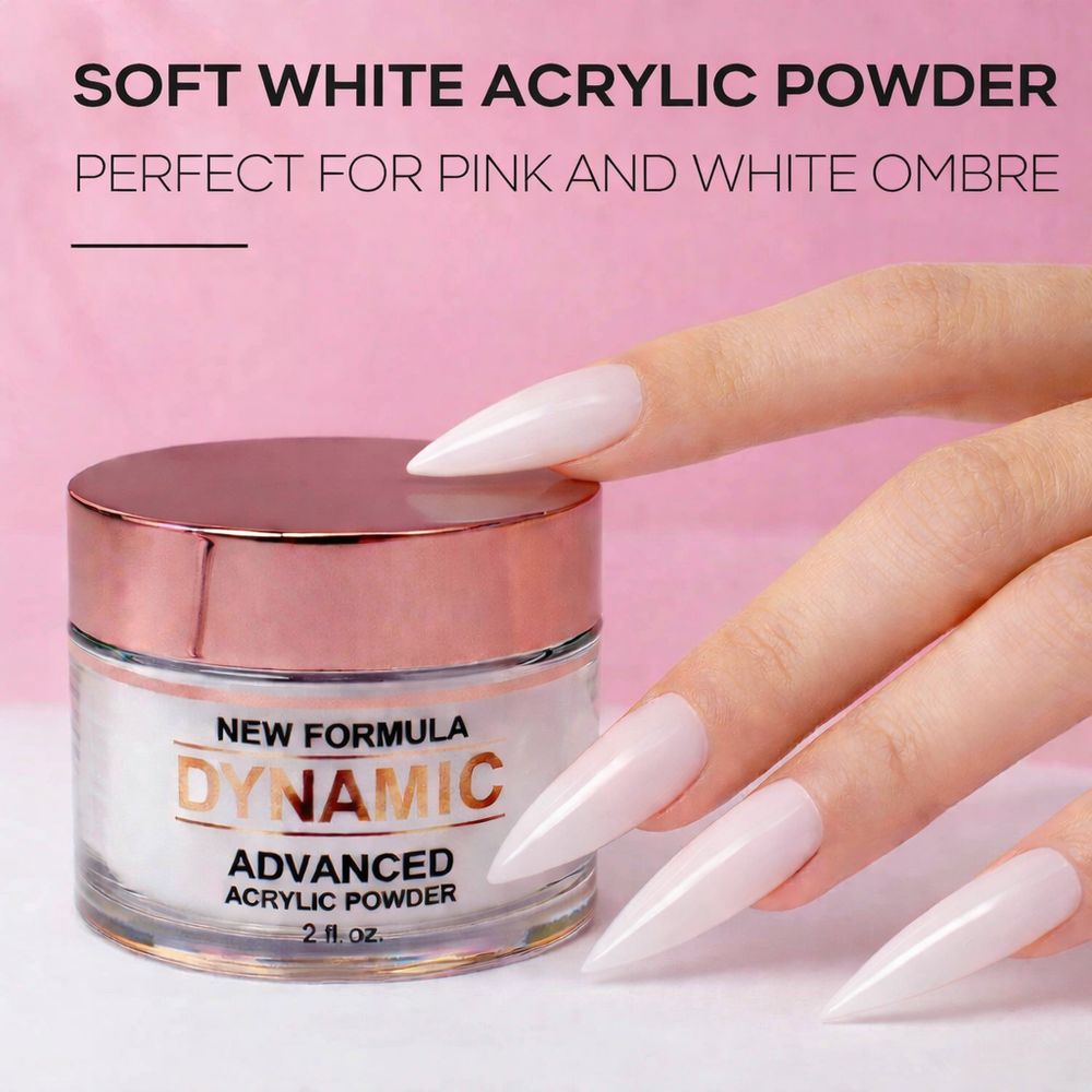 clear and white acrylic powder jars - 10