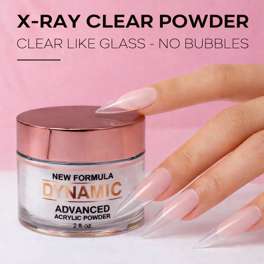 clear and white acrylic powder jars - 11