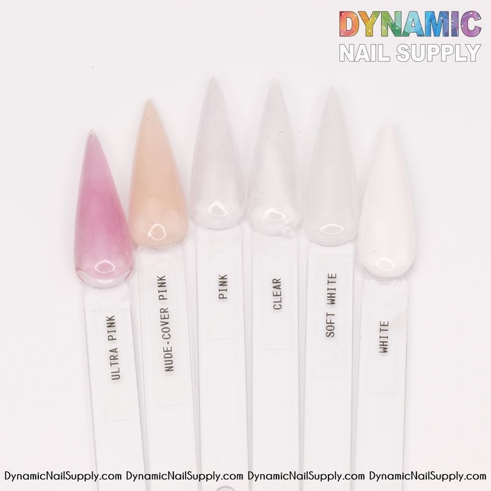 clear and white acrylic powder jars - 2