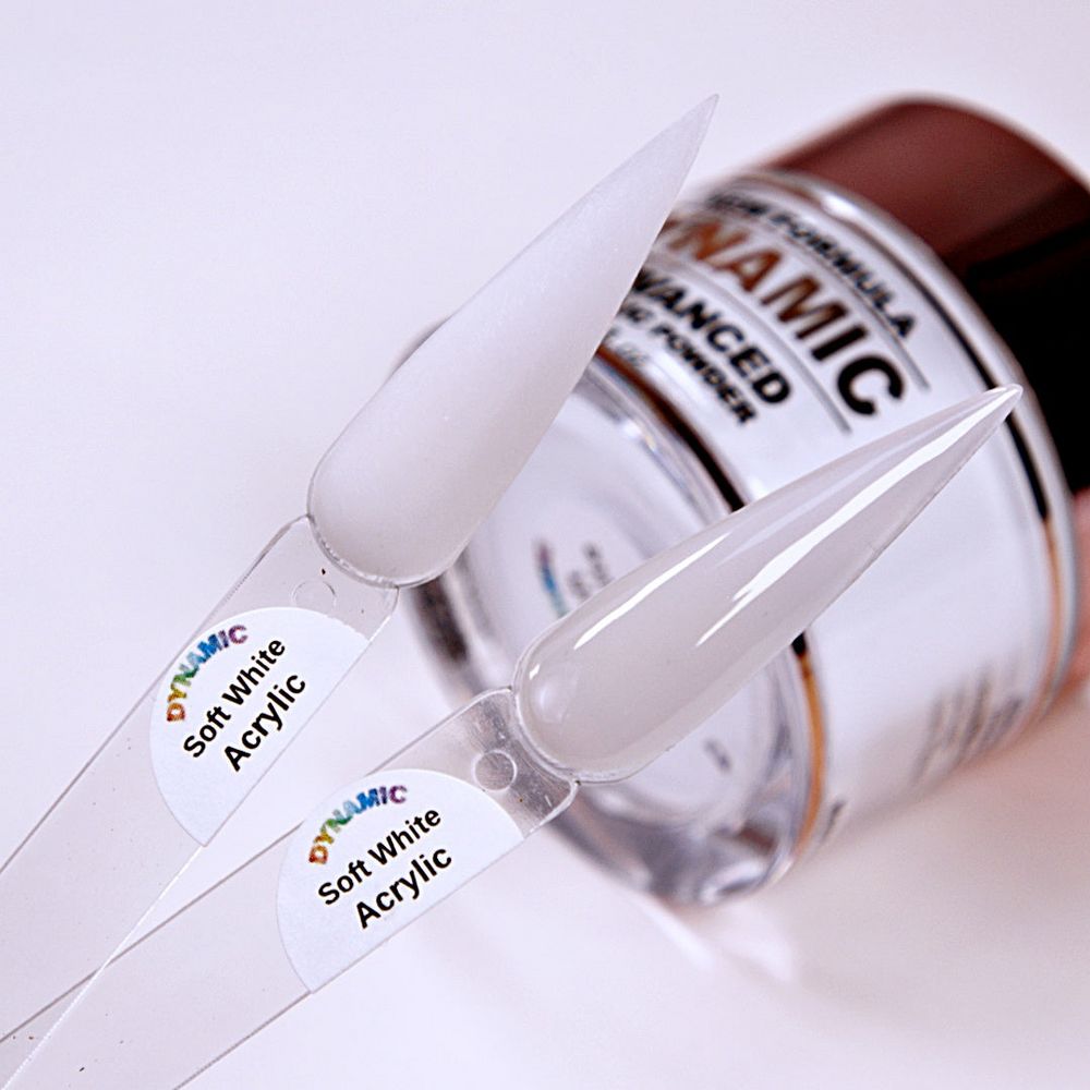 clear and white acrylic powder jars - 3
