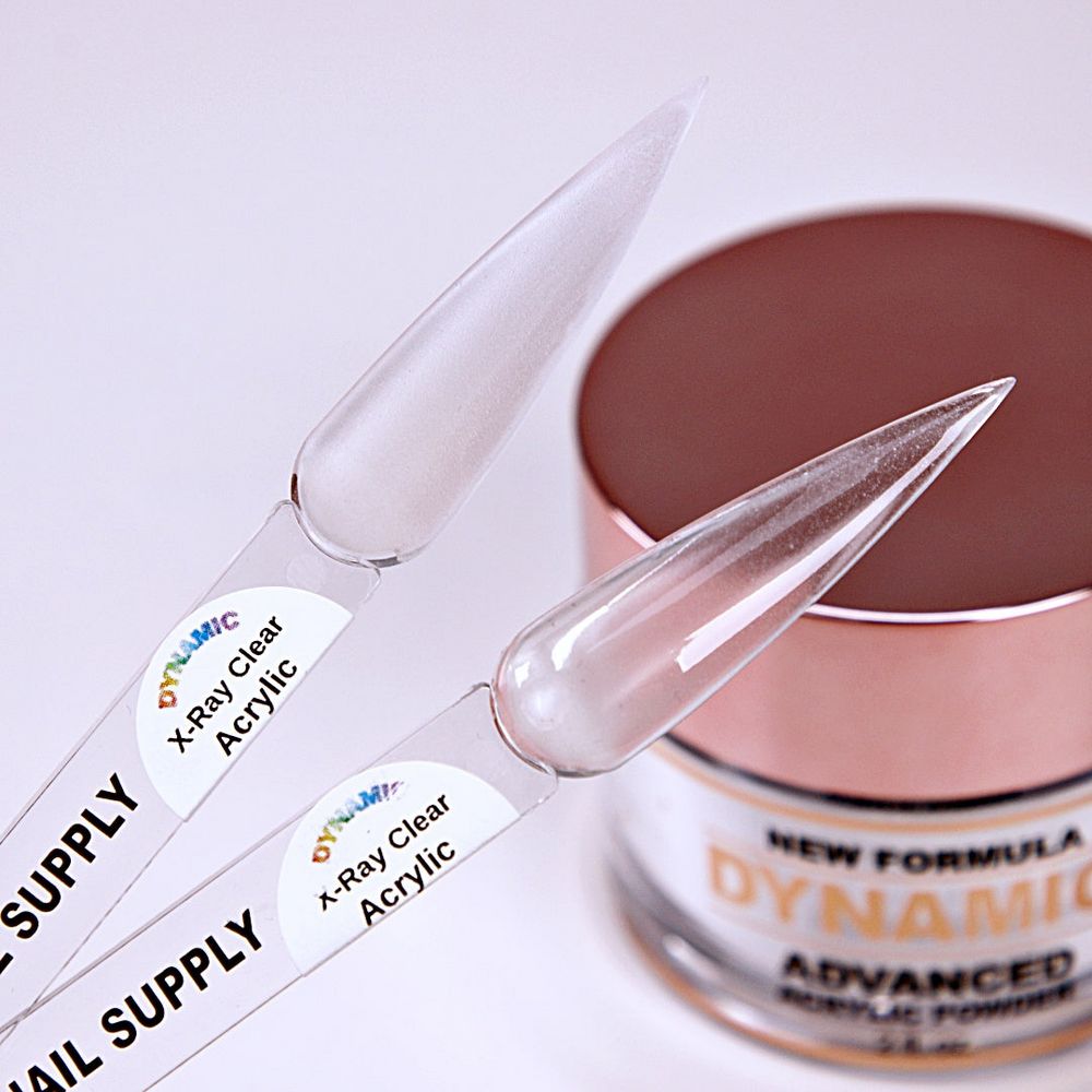 clear and white acrylic powder jars - 4