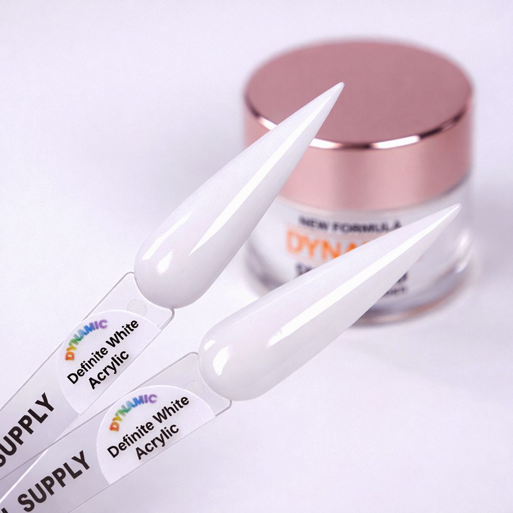 clear and white acrylic powder jars - 5