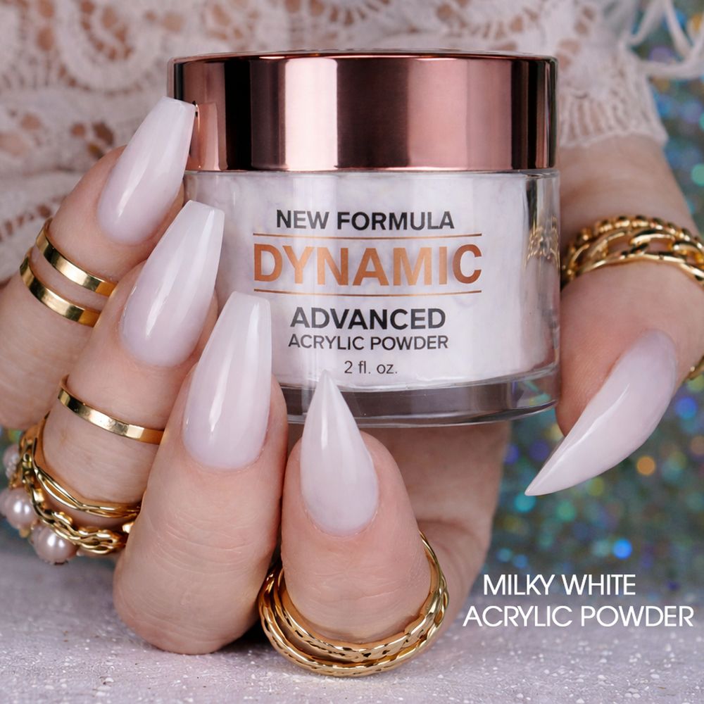 clear and white acrylic powder jars - 7