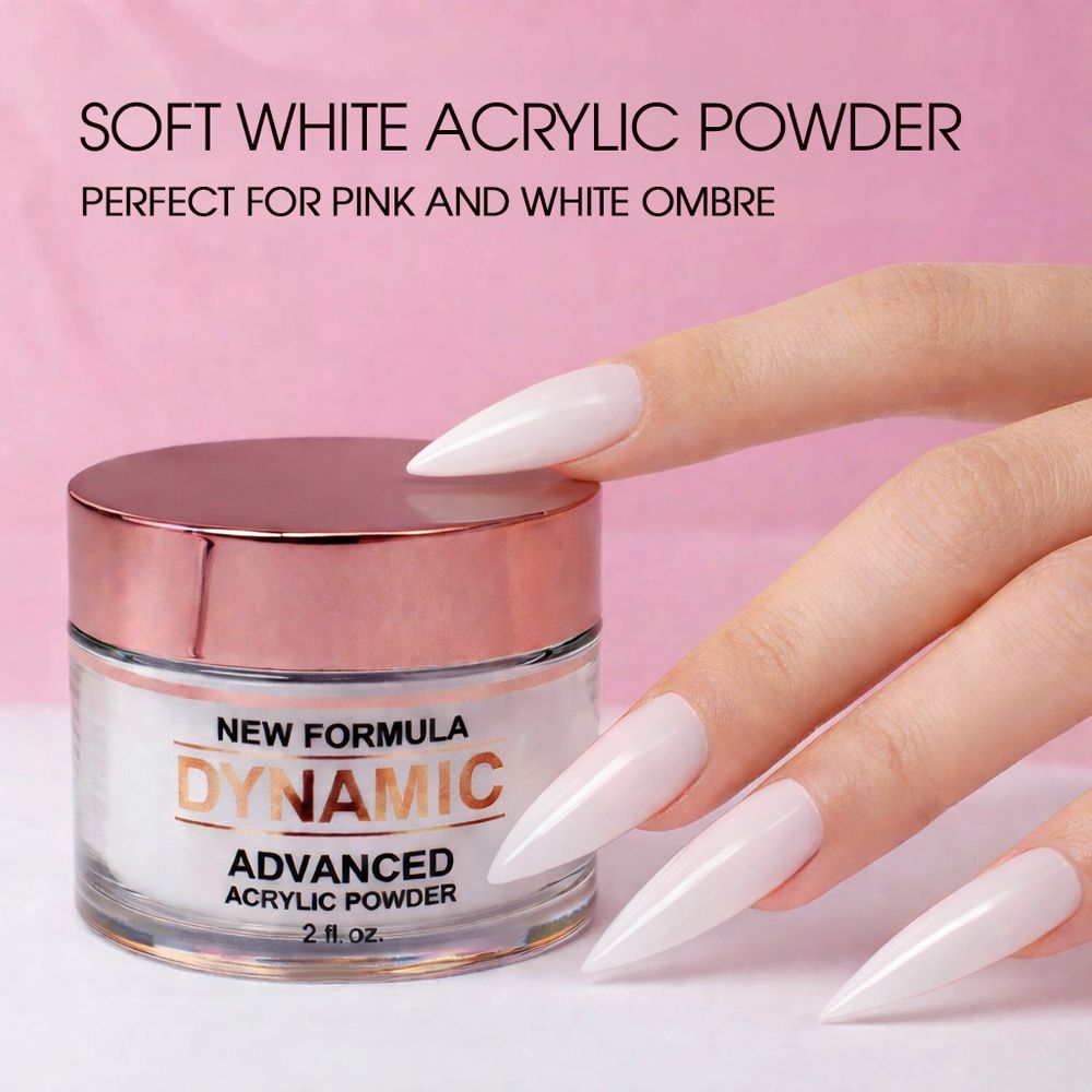 clear and white acrylic powder jars - 9